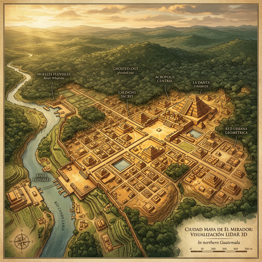 LiDAR Mapping Reveals 1,500-Year-Old 'Fortified River-Port Megalopolis' and Stone Mooring Infrastructure in the Upper Amazon