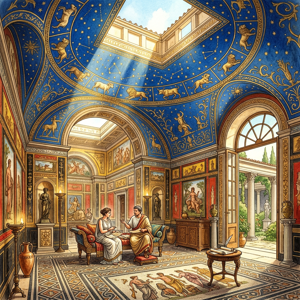 Pristine 2nd-Century Roman 'House of the Astronomer' Uncovered in Pompeii with Intact Celestial Frescoes