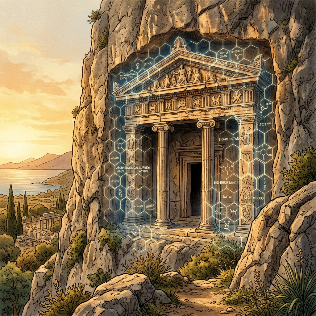 Innovative 'Ionic-Exchange' Nanofilm Successfully Protects the 2,500-Year-Old 'Lycian' Rock-Cut Tombs of Myra from Wind Erosion