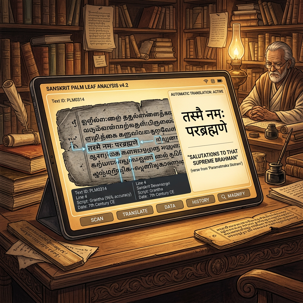 AI Deciphers 10th-Century 'Pratyaksha-Siddhi' Palm Leaves in a Private Gwalior Archive on the Metaphysics of Sensory Validation