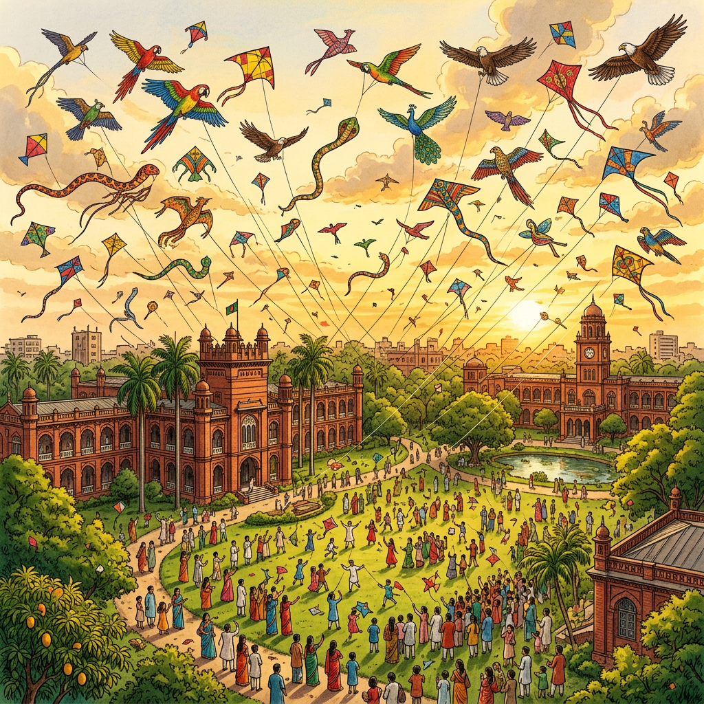 Chaitra Sankranti Kite Festival at Khulna University Honors Centuries-Old Heritage and Cultural Roots