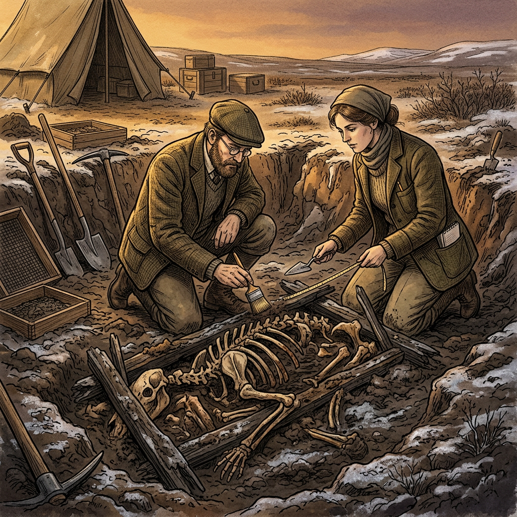 Climate Archaeology: Retreating Permafrost in the Kytalyk Region Reveals 7,000-Year-Old Mesolithic 'Reindeer-Bone' Sledges