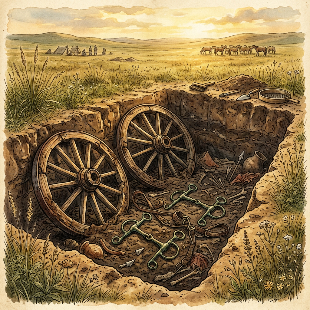 Unprecedented Discovery of 4,000-Year-Old Chariot Wheels in the Russian Steppe Links to Indo-Aryan Migrations