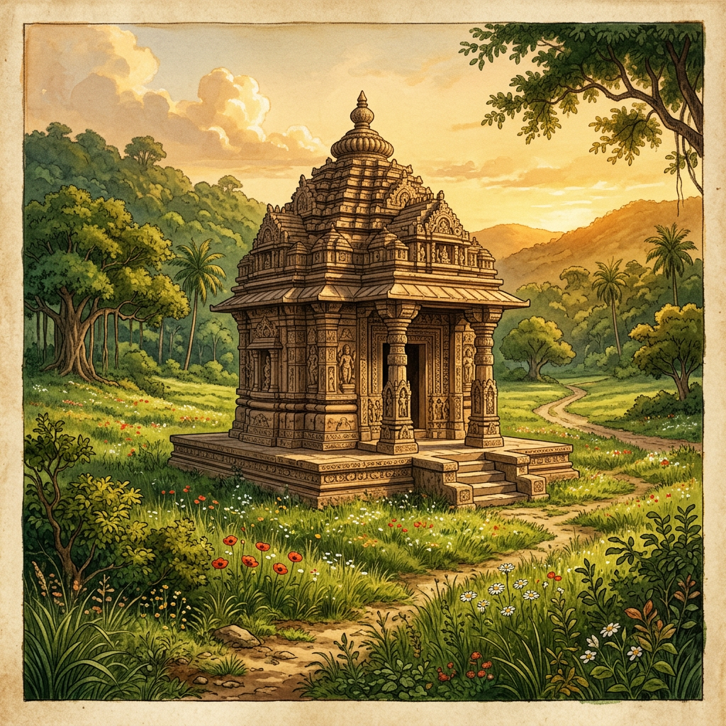 Rare 9th-Century 'Western Ganga' Temple with Unique 'Iron-Cored' Granite Pillars Discovered in Rural Mandya