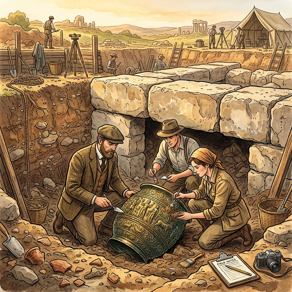 Excavation of 9th-Century 'Unified Silla' Buddhist Temple Foundations Reveals Intact Bronze Reliquaries