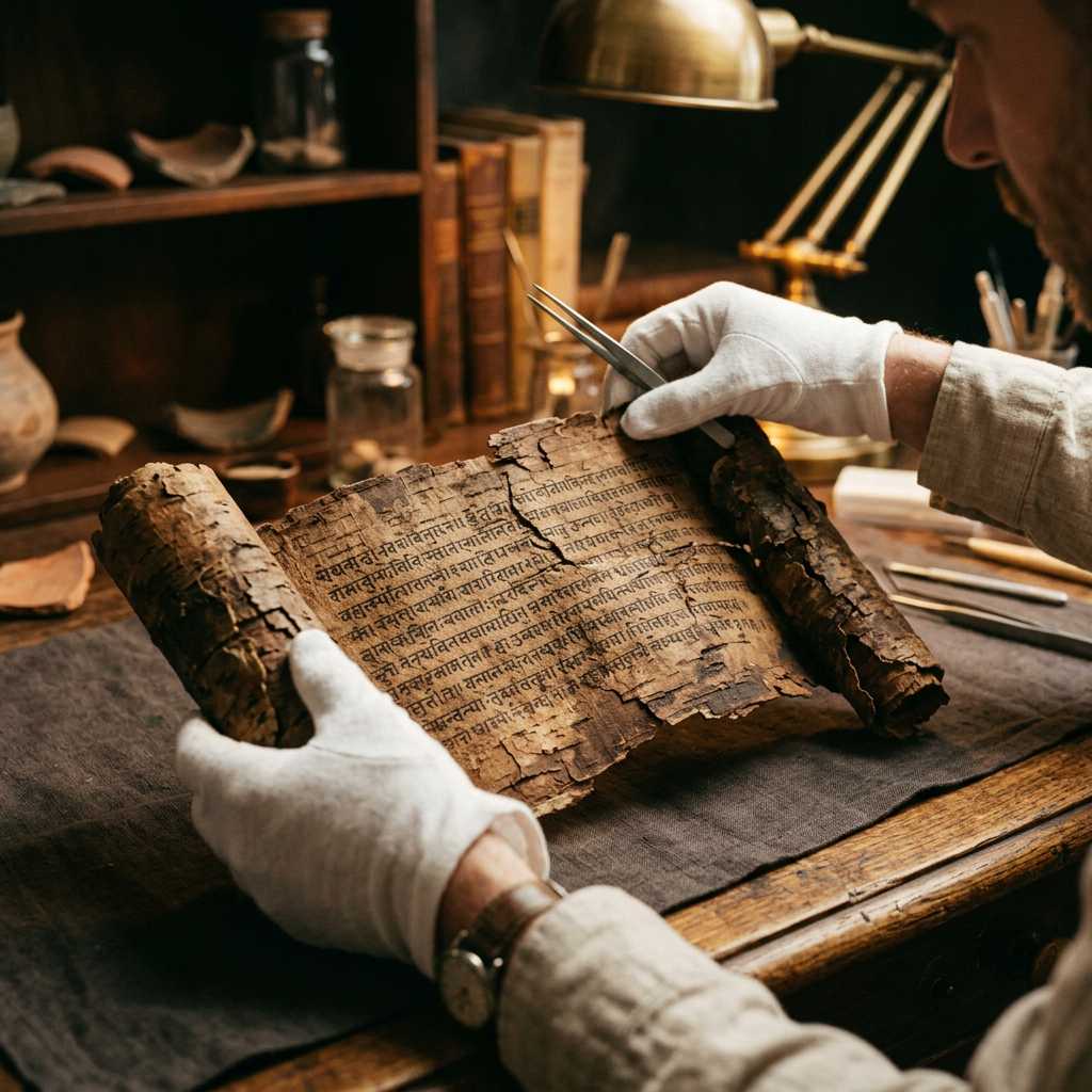 8th-Century 'Sabda-Bodha-Viveka' Scroll Found in Varanasi Vault Reveals Lost Vedic Theory of Phonetic Essence