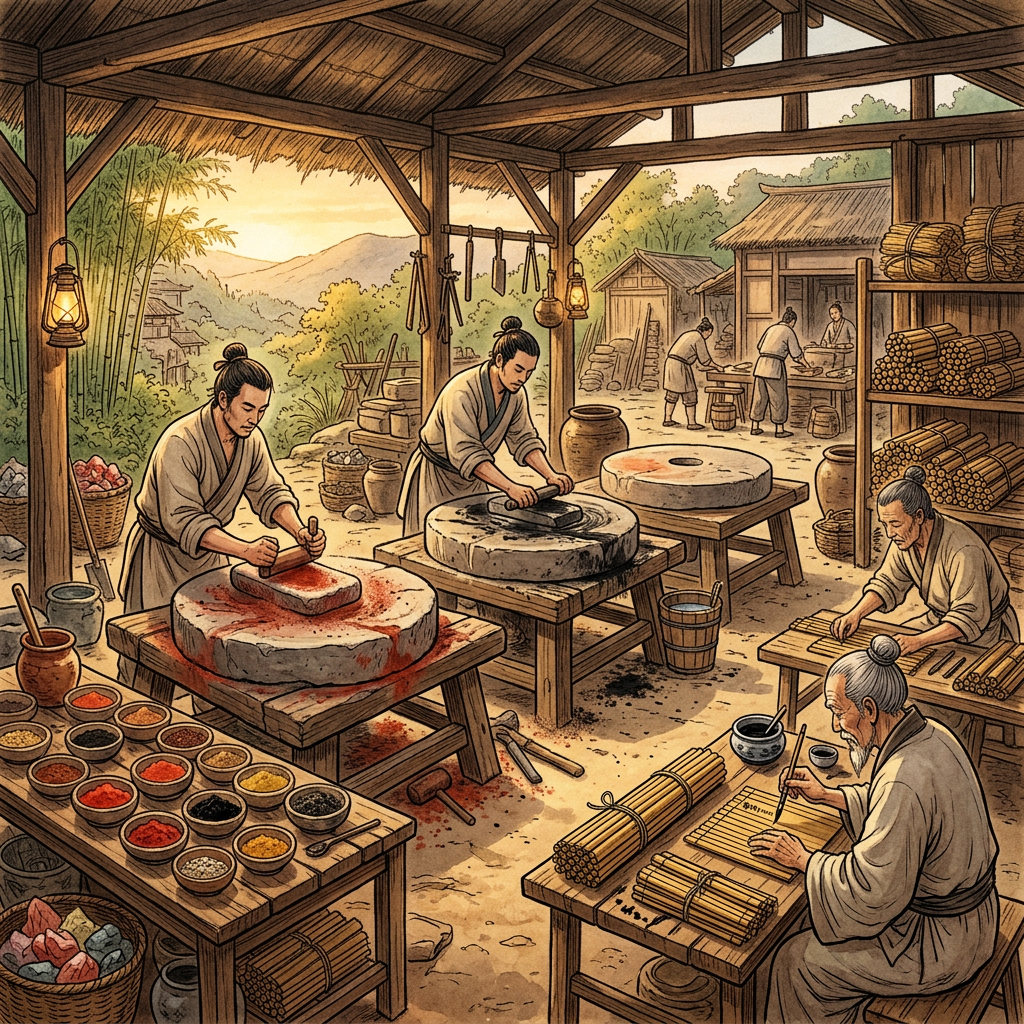 3,000-Year-Old 'Western Zhou Dynasty Imperial Stationery-Guild' and Intact Stone Ink-Grinding Pavement Uncovered in Shaanxi