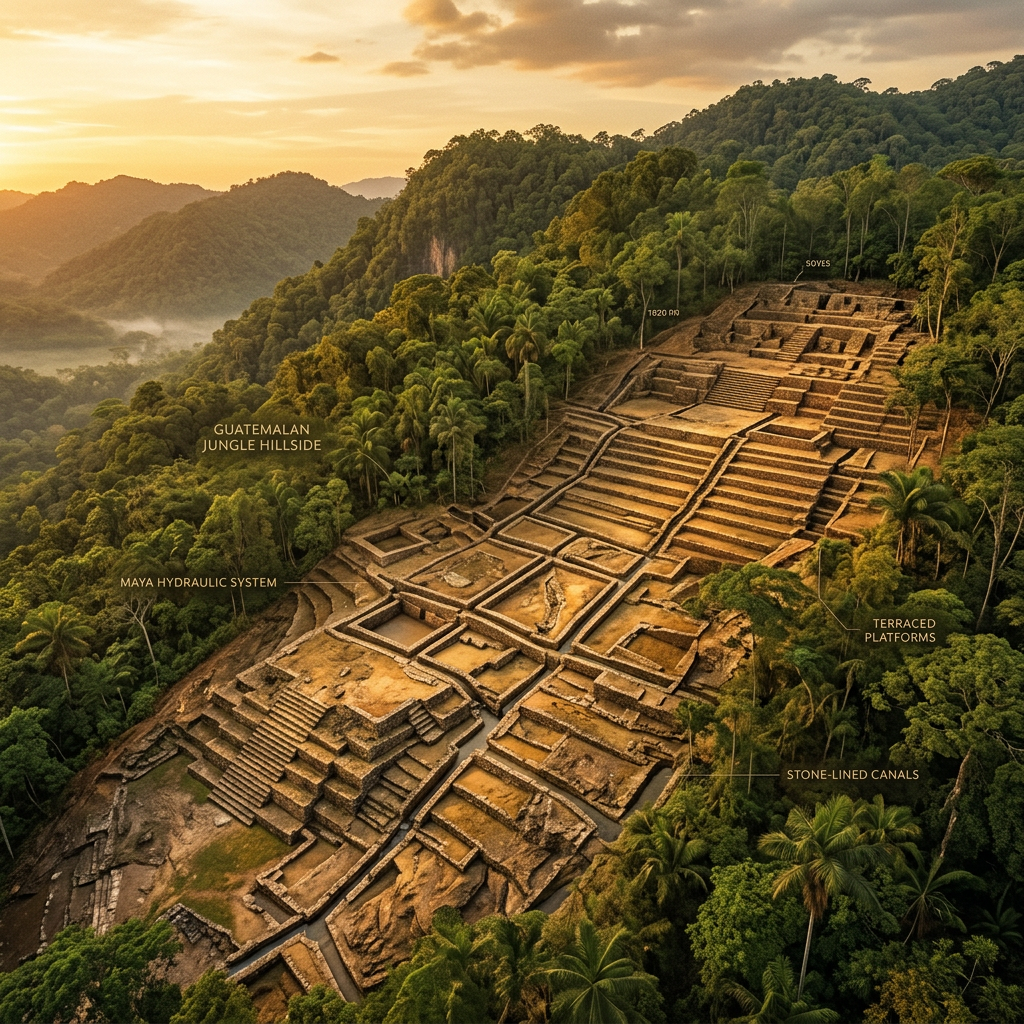 LiDAR Mapping Identifies a Massive 8th-Century 'Maya Vertical Cacao-Hydration Grid' and Sluice-Gated Nutrient Canals in the Mirador Basin