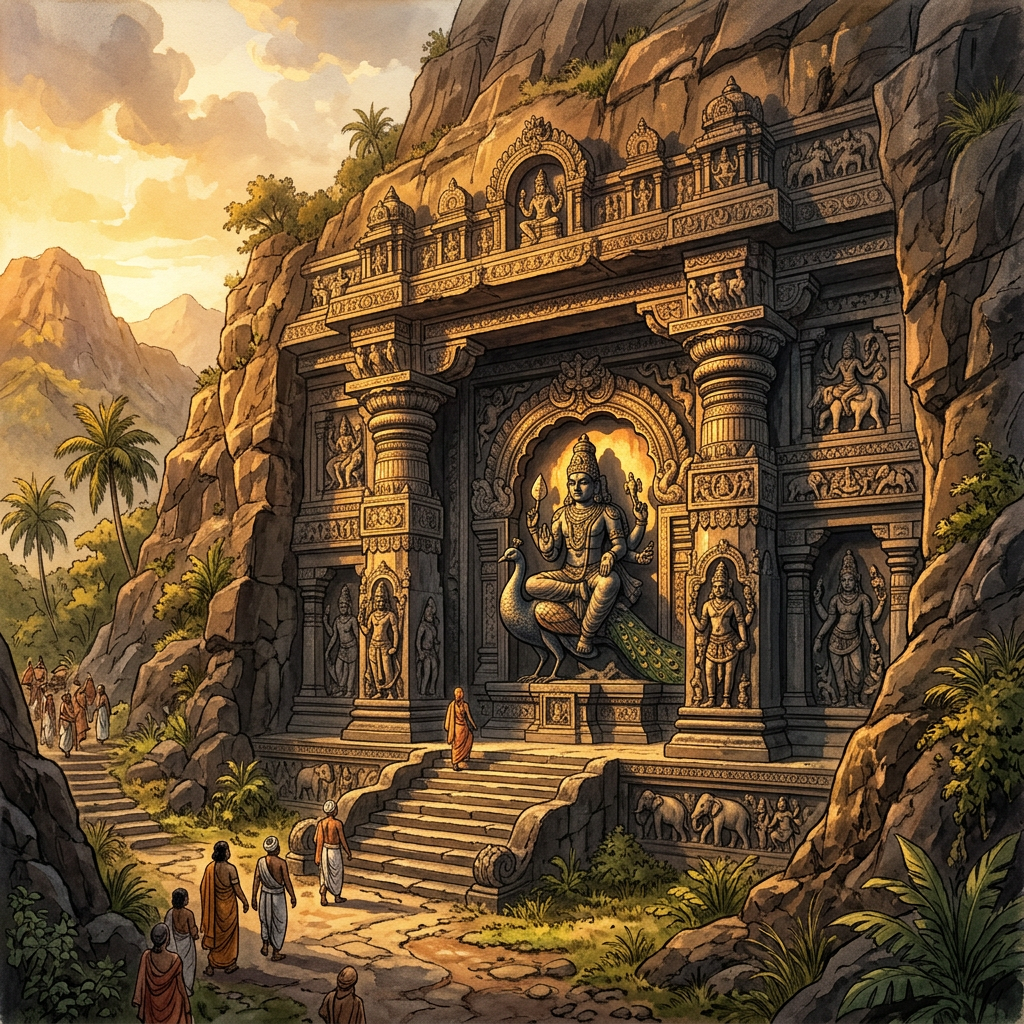 Ancient 6th-Century 'Early Kalachuri' Dynasty Rock-Cut Temple Dedicated to the God Kartikeya Uncovered in Maharashtra’s Aurangabad District