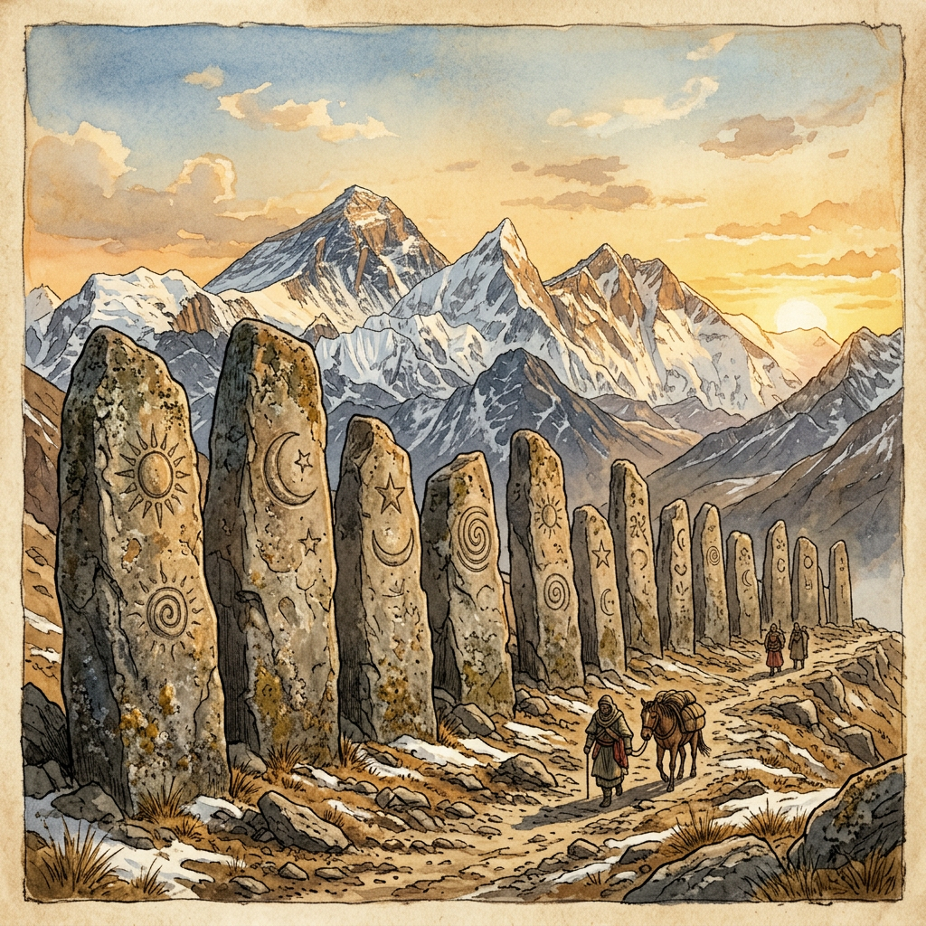 Pre-Buddhist 'Spirit-Stone' Alignments in the Himalayas Linked to Ancient Tibetan Saga Dawa Precursors