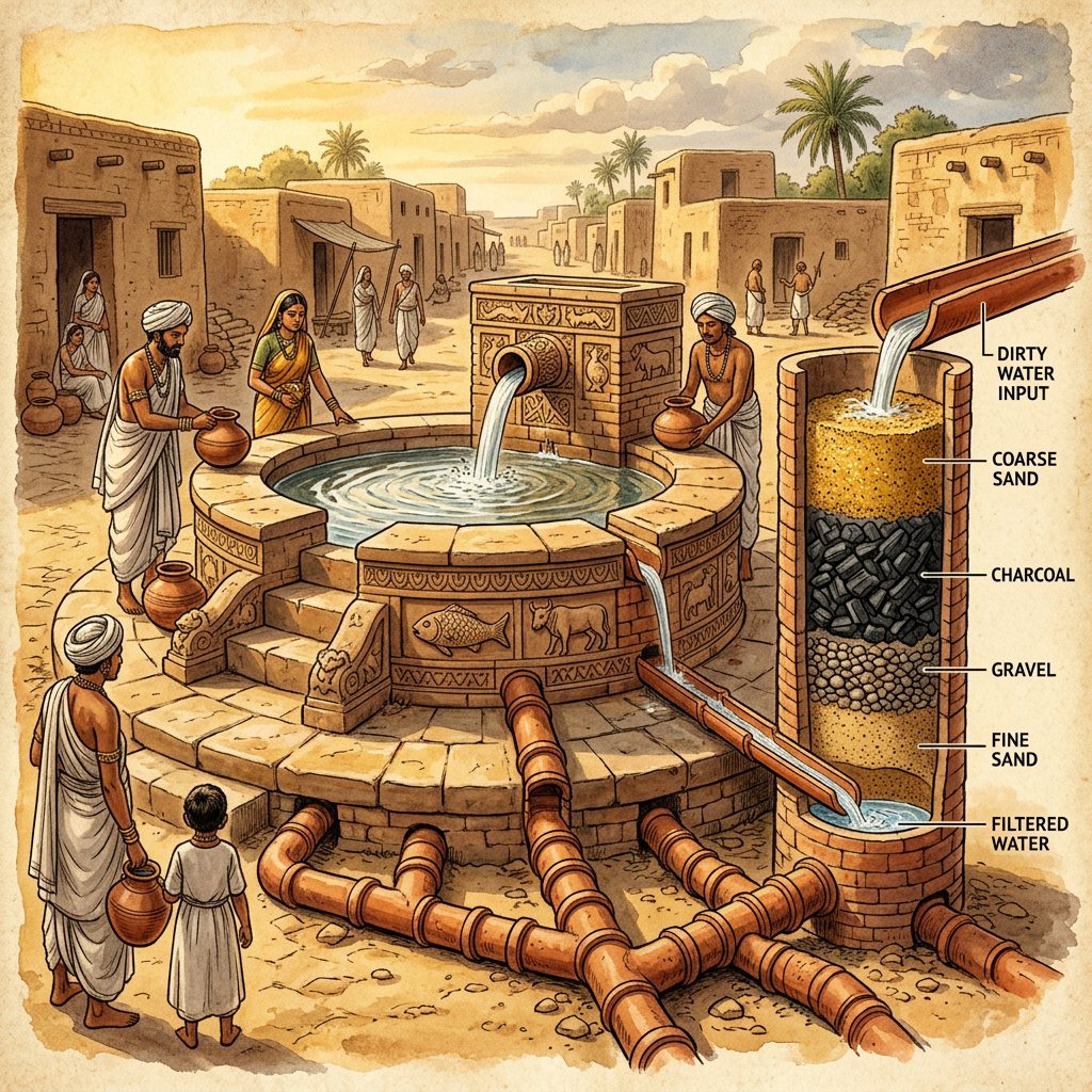 Discovery of a 4,500-Year-Old 'Harappan Public-Fountain Network' with Advanced Silt-Filtration Chambers at Mohenjo-Daro