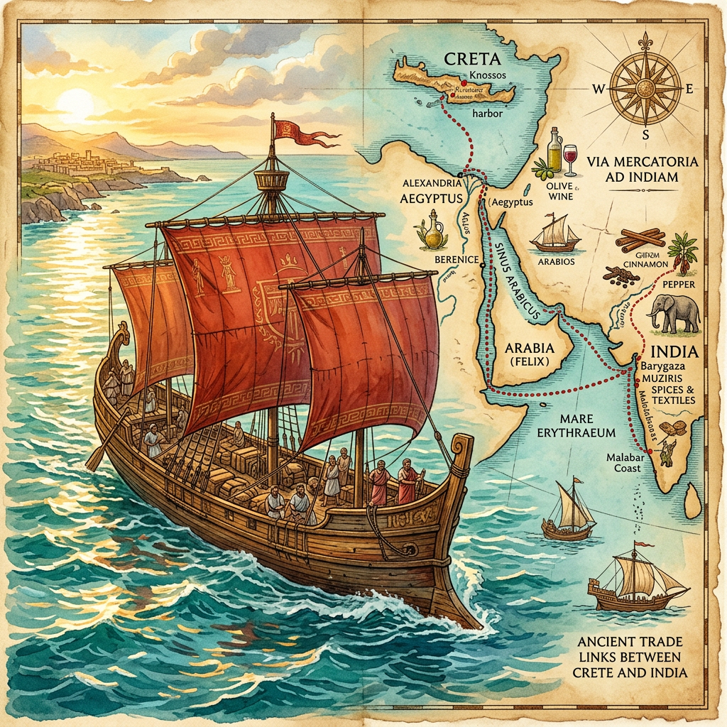 The 'Silk and Saffron' Seaway: Researchers Map a 2,500-Year-Old Maritime Trade Link Between Ancient Crete and the Malabar Coast