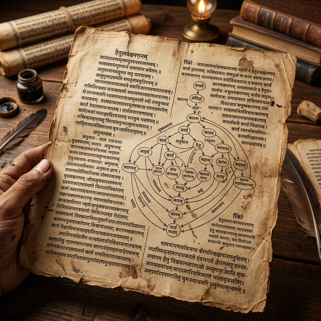 9th-Century 'Hetu-Mala' Logic Manuscript Discovered in Alwar Archive Outlines the Philosophy of Causal Chains