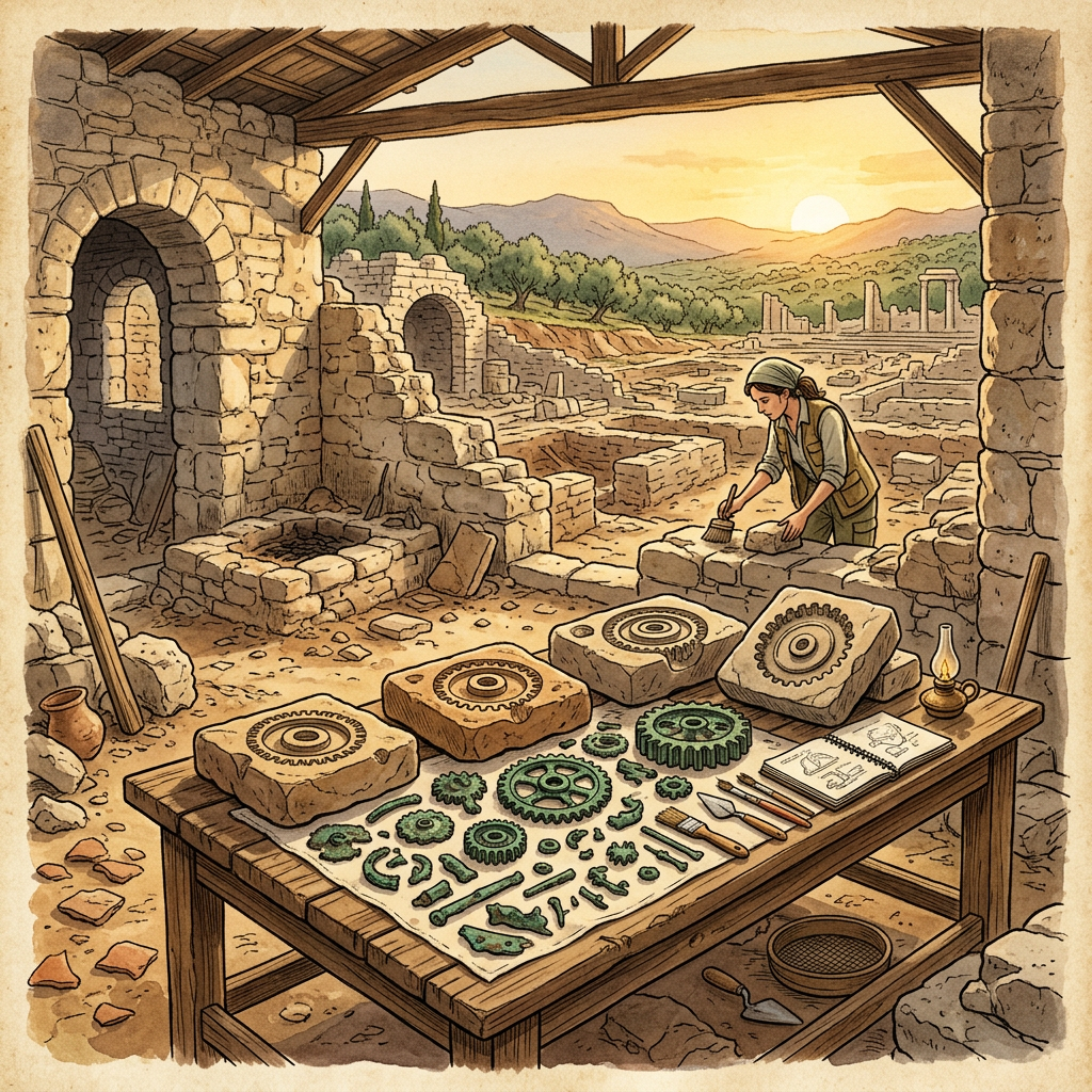 1st-Century Roman 'Horologium Factory' and Precision Bronze Sundial Workshop Uncovered in Ancient Corinth