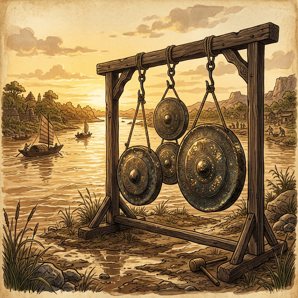 Discovery of 'Electrum-Spangled' Ritual Gongs in the Indus Valley Points to 4,500-Year-Old 'River-Awakening' Rites