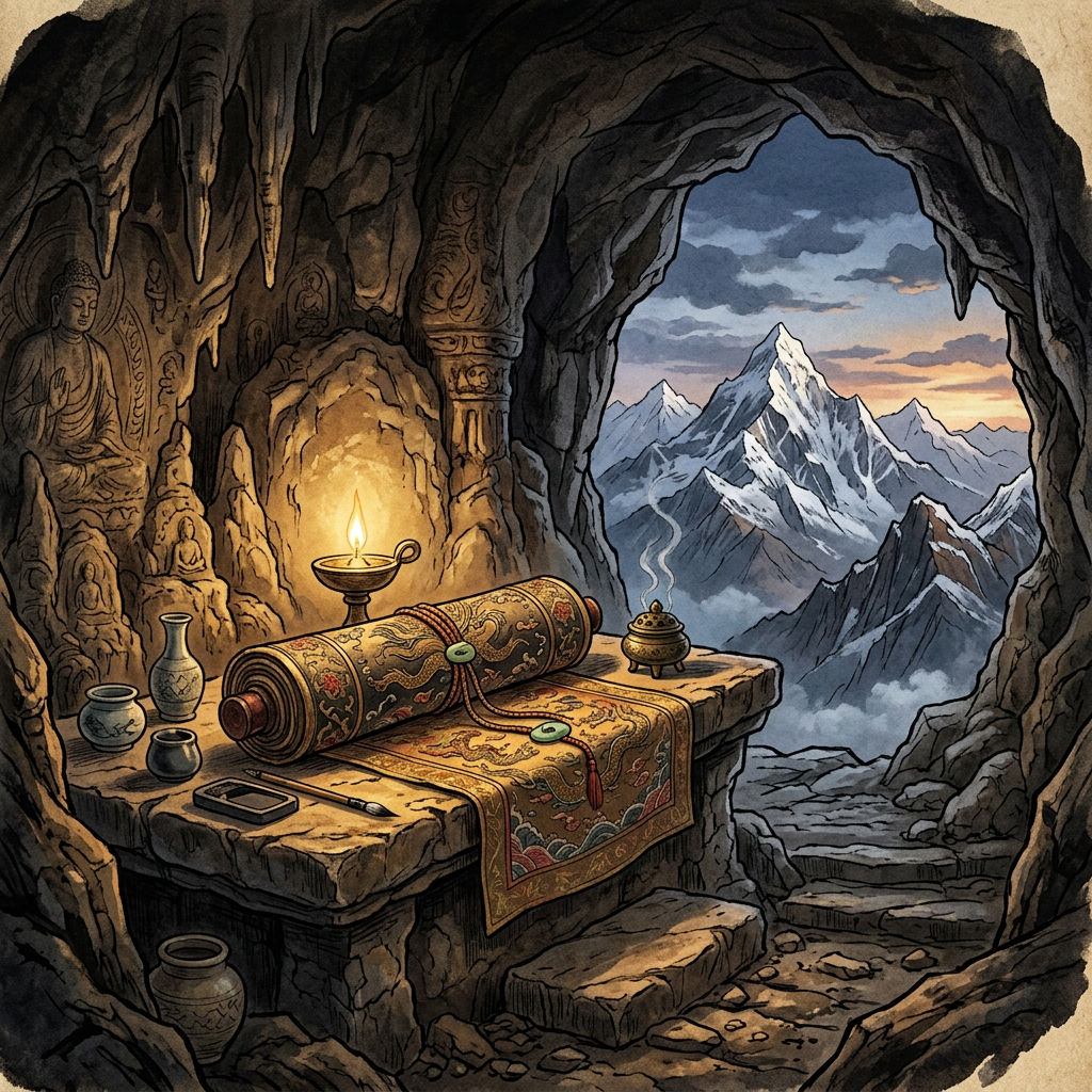 8th-Century 'Prana-Kshara' Scroll Discovered in a Remote Zanskar Hermitage Explores the 'Metaphysics of Breath-Decay'