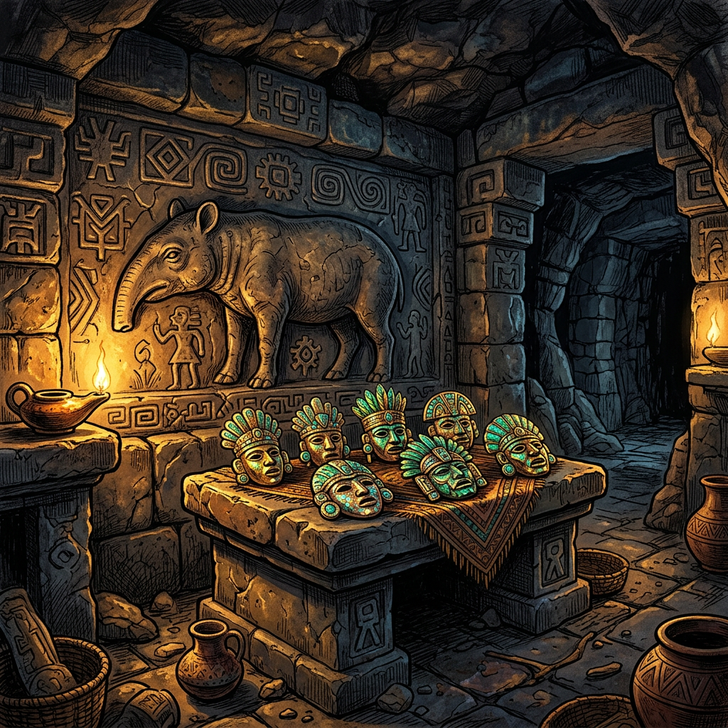 Discovery of a 3,000-Year-Old 'Temple of the Sacred Tapir' featuring Intact Shell-Inlaid Ritual Masks in Peru’s North Highlands