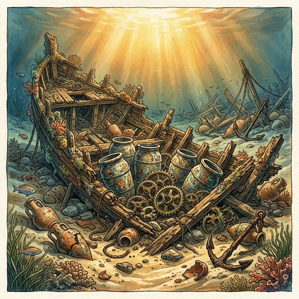 Sunken 1st-Century Roman 'Scientific Library' Shipwreck Identified off the Coast of Crete with Lead-Encased Scrolls