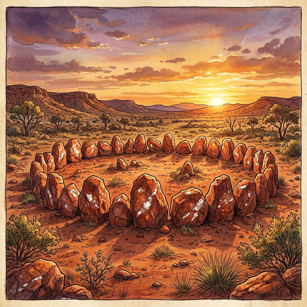 Ancient 'Quartz-Inlaid' Sun-Tracking Circles Uncovered in Western Australia Link Modern Corroborees to 10,000-Year-Old Traditions