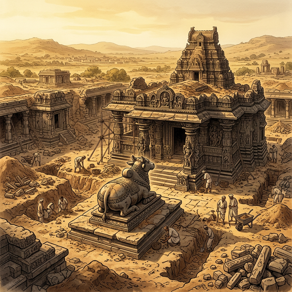 11th-Century 'Nolamba' Dynasty Temple Complex Uncovered in Rural Andhra Pradesh