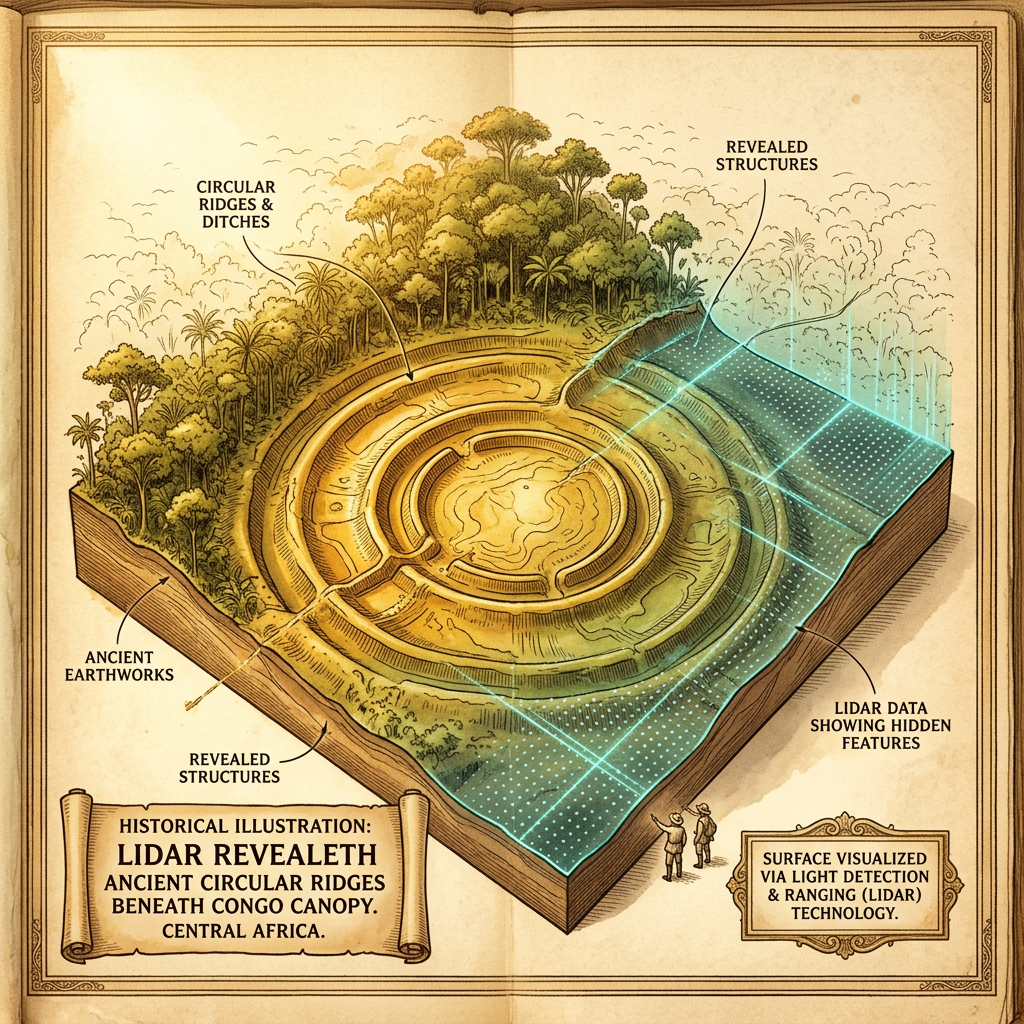 LIDAR Mapping in the Congo Basin Uncovers 1,500-Year-Old 'Concentric Earthen Enclosures' and Evidence of Large-Scale Yam Cultivation
