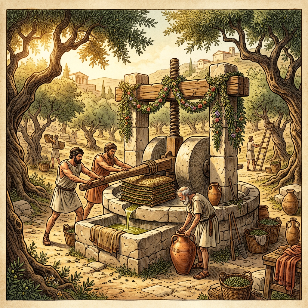 Excavation of Archaic 'Sacred Grove' on Naxos Reveals Origins of the Festival of the First Olive Press