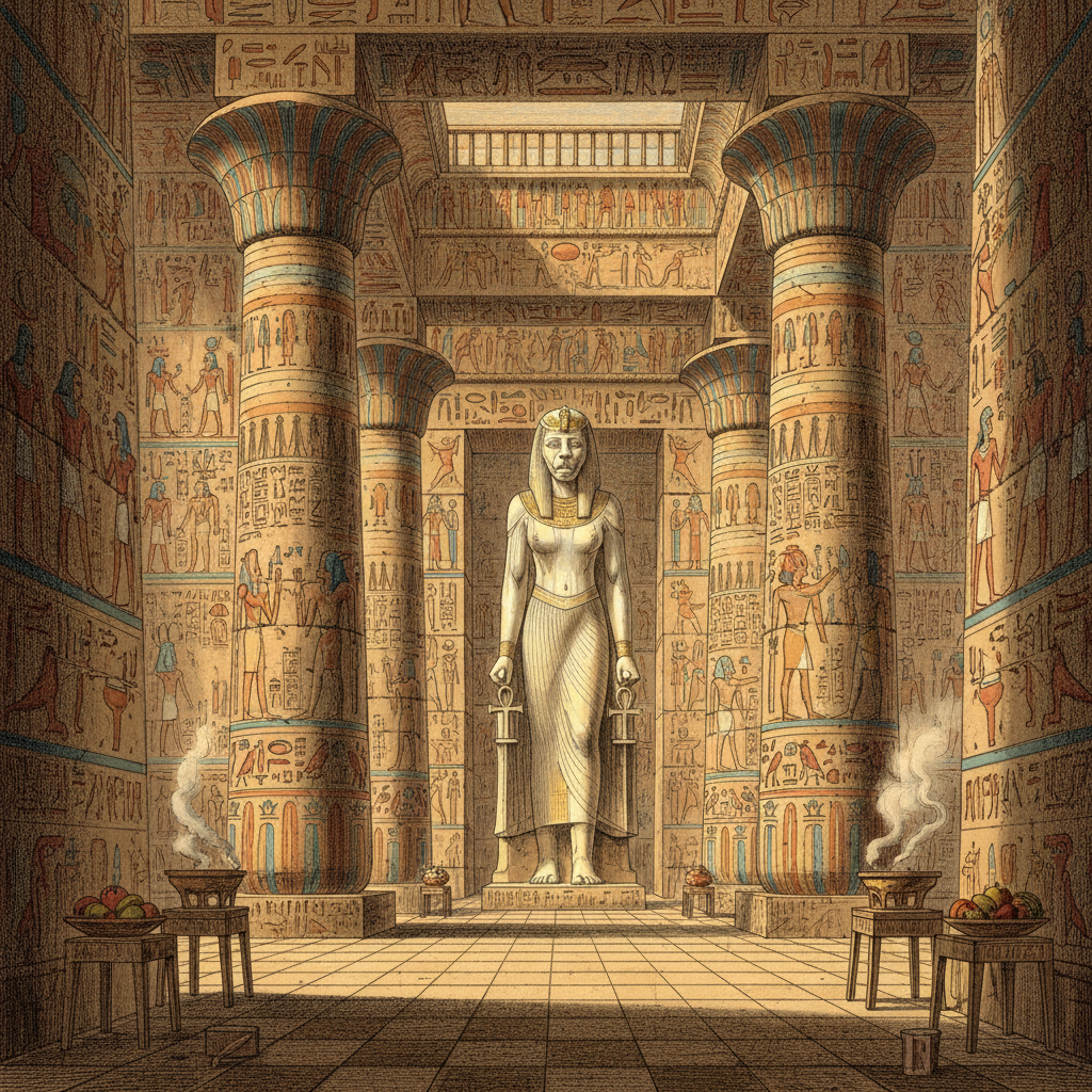 Archaeologists Unearth 2,600-Year-Old 'Temple of the Lioness-Goddess' Mehit in Egypt’s Abydos featuring Intact Alabaster Statuary