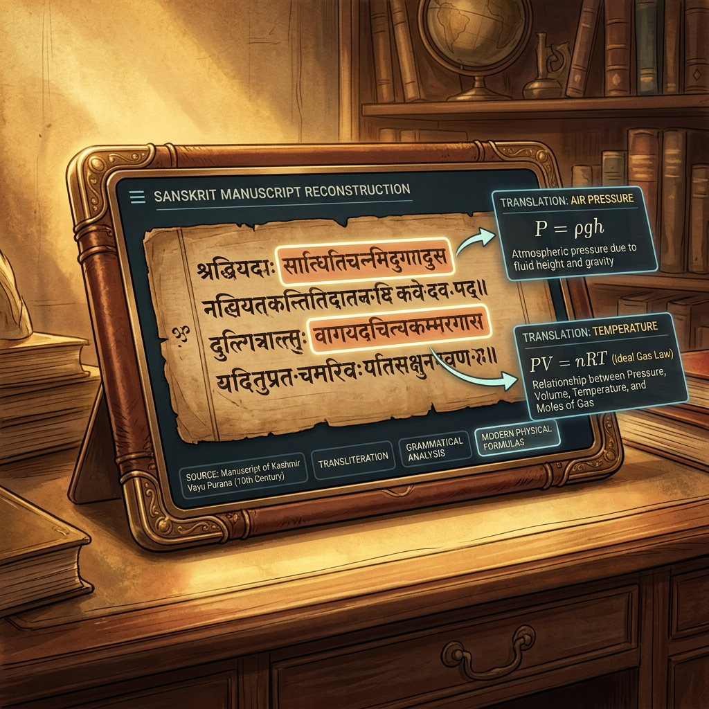 AI-Driven Decipherment of 8th-Century 'Sharada' Script Fragments Unveils Lost Sanskrit Treatises on the Physics of Atmospheric Thermal Inversion