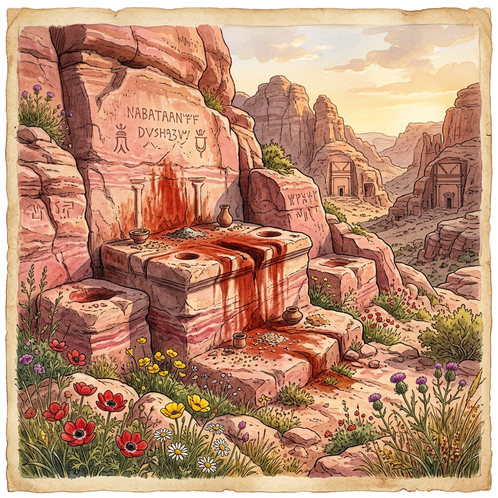 Rare Nabataean 'Ochre-Stained' Offering Tables Uncovered in Al-Beidha Link Modern Rites to 2,000-Year-Old Harvest Festivals