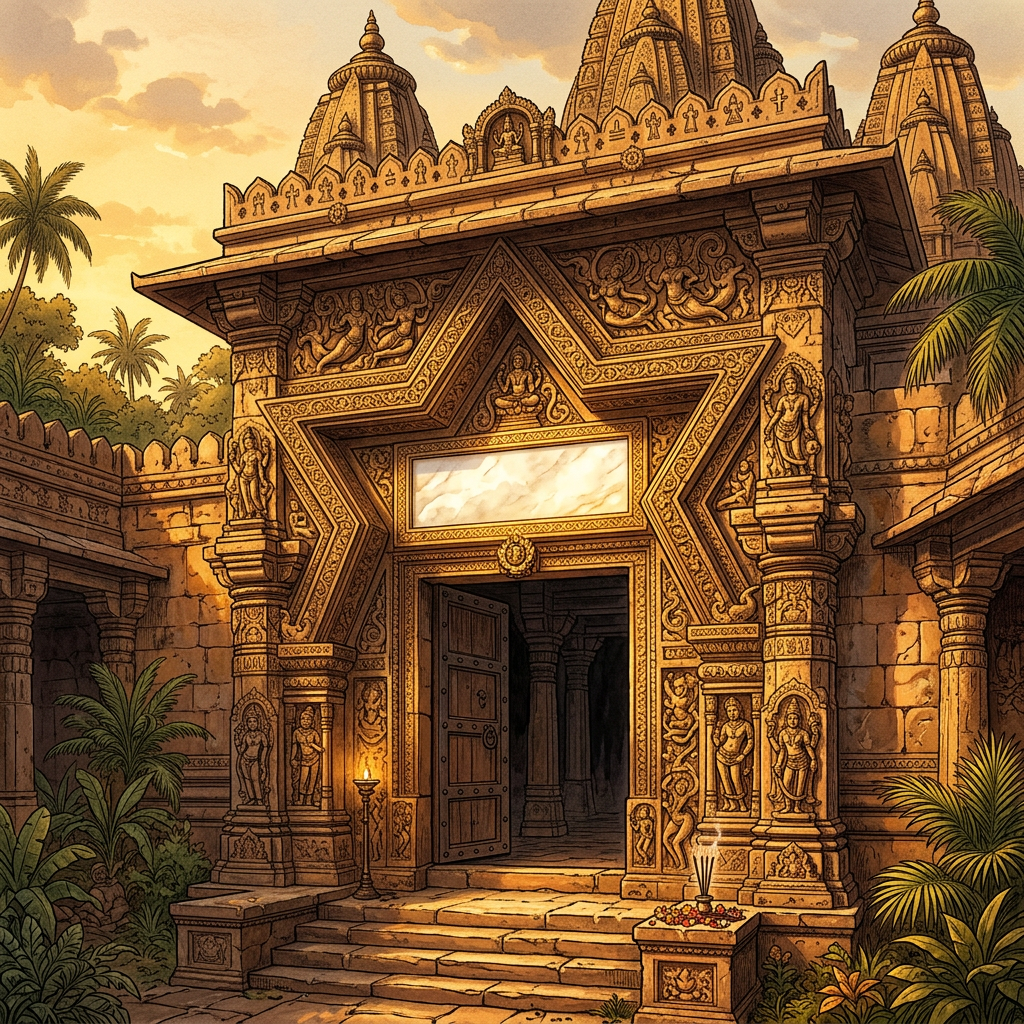 Restoration of 12th-Century Hoysala Style Temple in Rural Chikkamagaluru Uncovers Rare Ivory-Cored Lintel