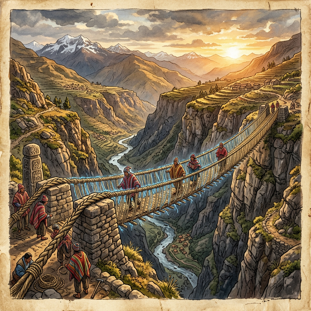 Revolutionary 'Graphene-Nano-Tethering' Deployed to Safeguard the 600-Year-Old 'Q’eswachaka' Incan Grass Bridge