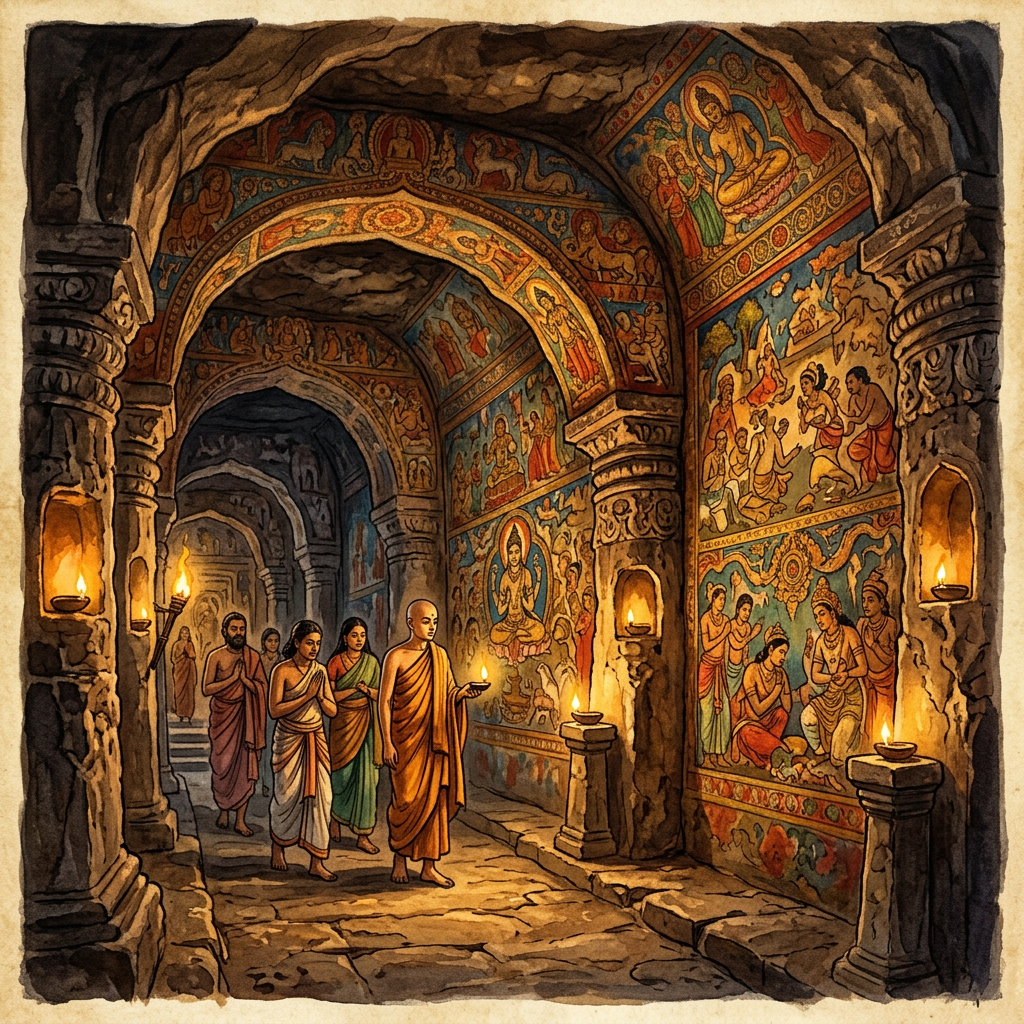 9th-Century 'Pallava-Muttaraiyar' Hybrid Rock-Cut Shrine with Rare Herbal Murals Uncovered in Dindigul, Tamil Nadu