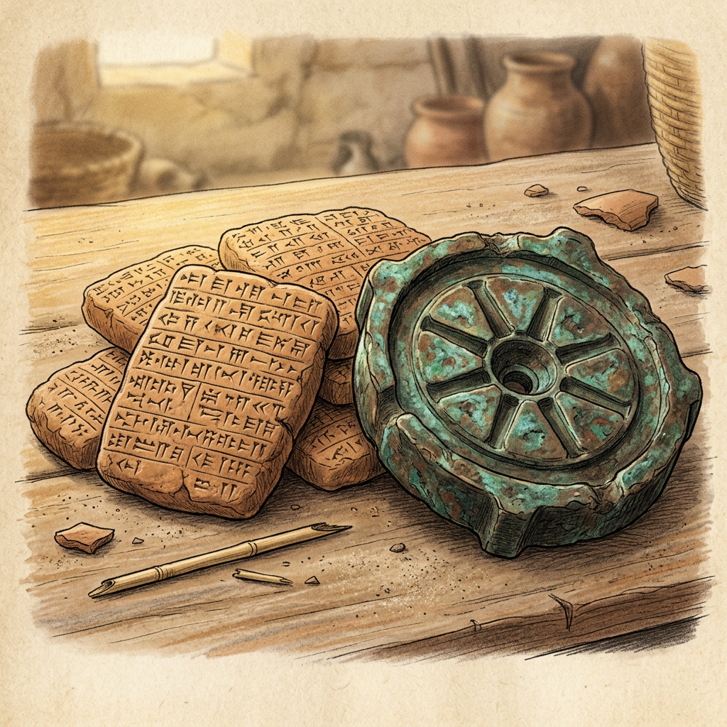 4,000-Year-Old 'Sumerian Master of the Royal Chariots' Archive and Bronze Axle-Templates Found in Ancient Girsu