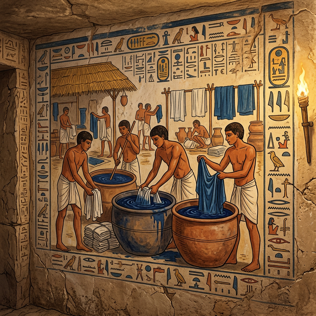 Intact 21st-Dynasty 'Master of the Royal Linen-Dyeing Guild' Tomb Uncovered in Akhmim with Rare Indigo-Soaked Swatches