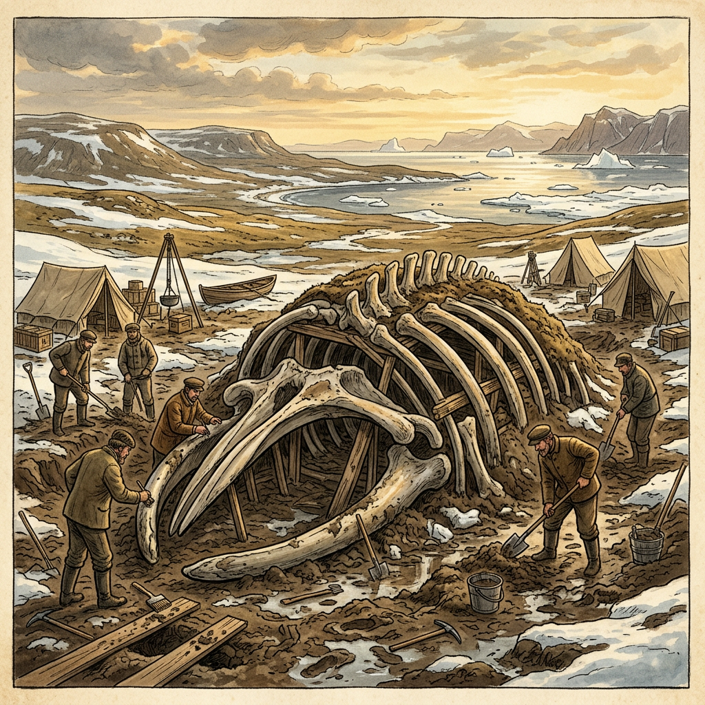 Thawing Permafrost in the Kolyma River Basin Reveals 6,000-Year-Old 'Paleo-Siberian' Whalebone Sledges with Intact Ivory Carvings