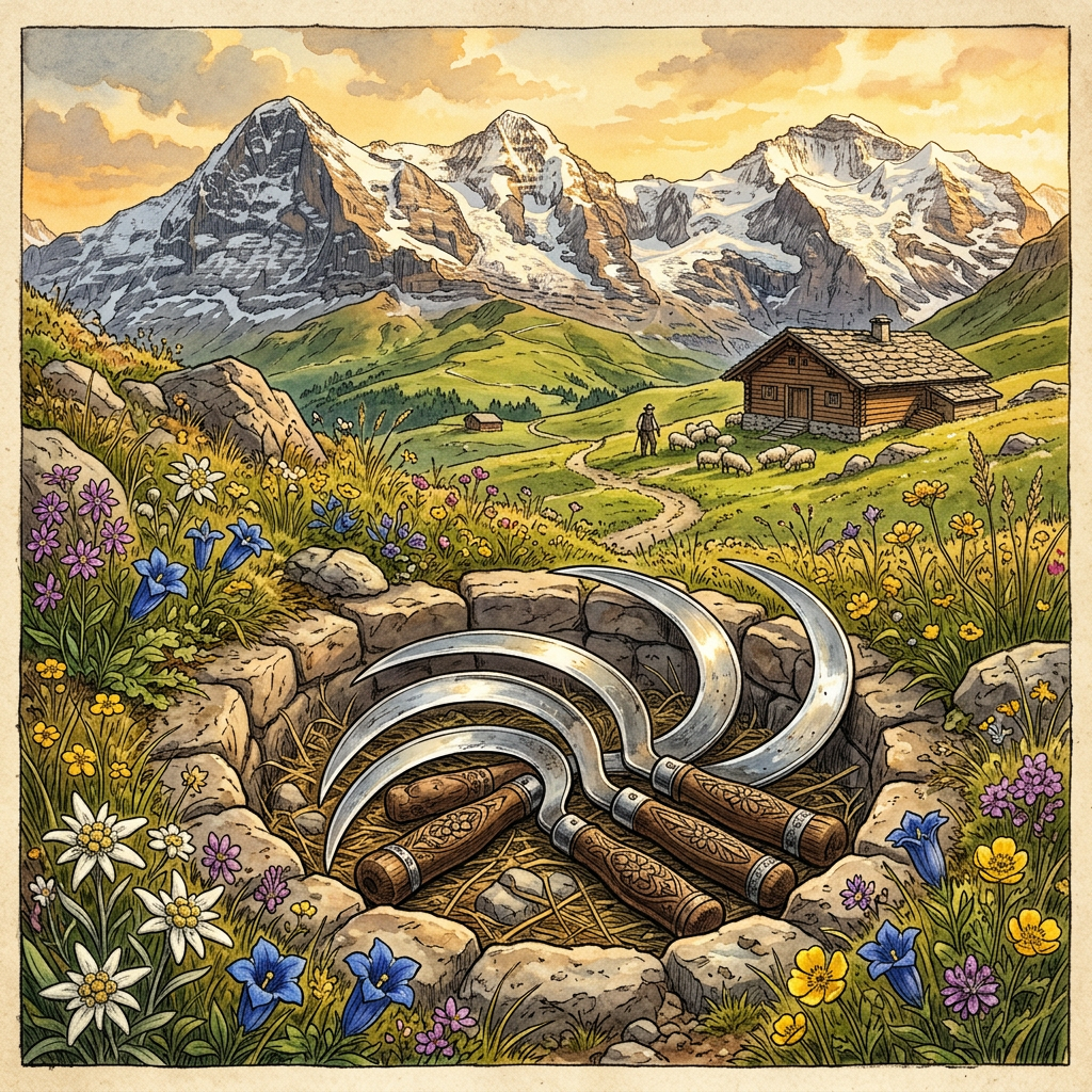 Archaeologists in the Swiss Alps Uncover 2,500-Year-Old 'Tin-Plated' Ritual Sickles Linked to Celtic 'First-Hay' Summer Festivals