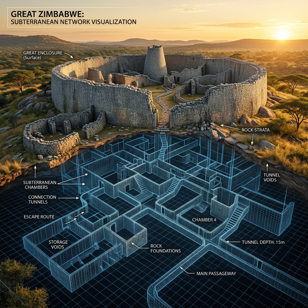 Breakthrough Heritage Tech: 'Acoustic-Seismic' AI Mapping Uncovers Hidden Chamber Network Beneath the Great Zimbabwe Enclosure