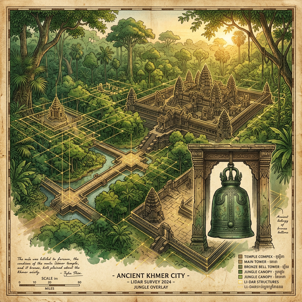 LiDAR Survey in Sumatra Jungles Locates 9th-Century 'Srivijayan' Temple Complex with Massive Bronze Bells