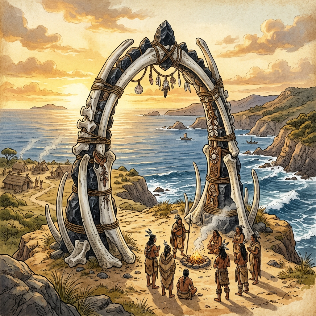 Massive 'Obsidian-Inlaid' Whalebone Archway Discovered in Coastal Peru Reveals Origins of Moche 'Sea-Spirit' Rites