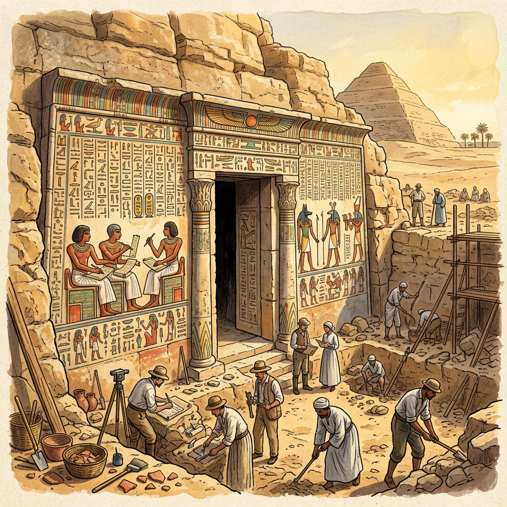 Intact 18th-Dynasty 'Director of Royal Scribes for Foreign Lands' Tomb Uncovered in Saqqara with Rare Akkadian Correspondence