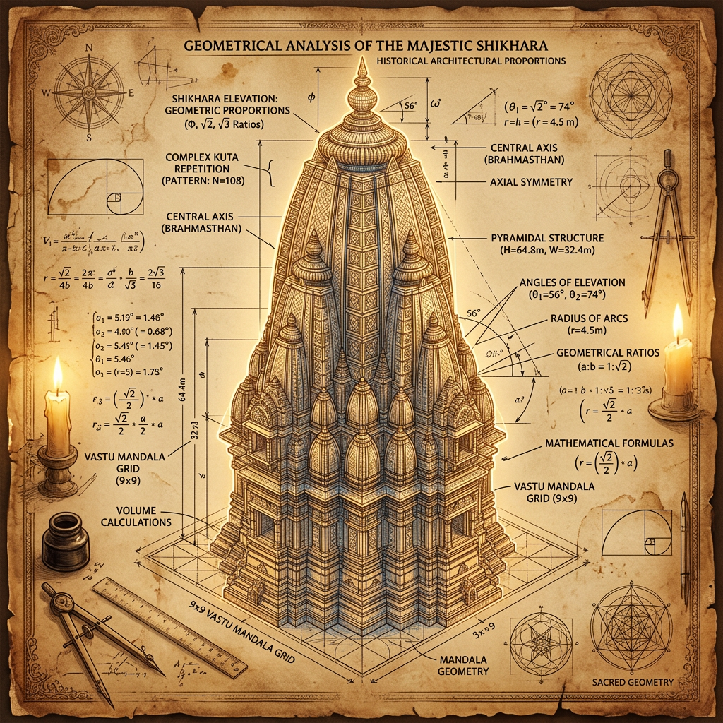 Research Identifies Fractal Scaling Laws in 12th-Century 'Somnath' Temple Layouts Linking Architecture to Vedic Cosmology