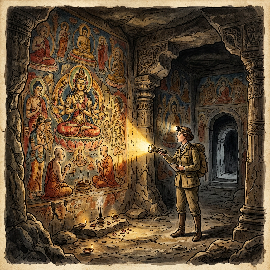 Intact 9th-Century 'Buddhist Vihara' with Rare Tantric Mural Art Discovered in a Hidden Valley of the Sikkim Himalayas