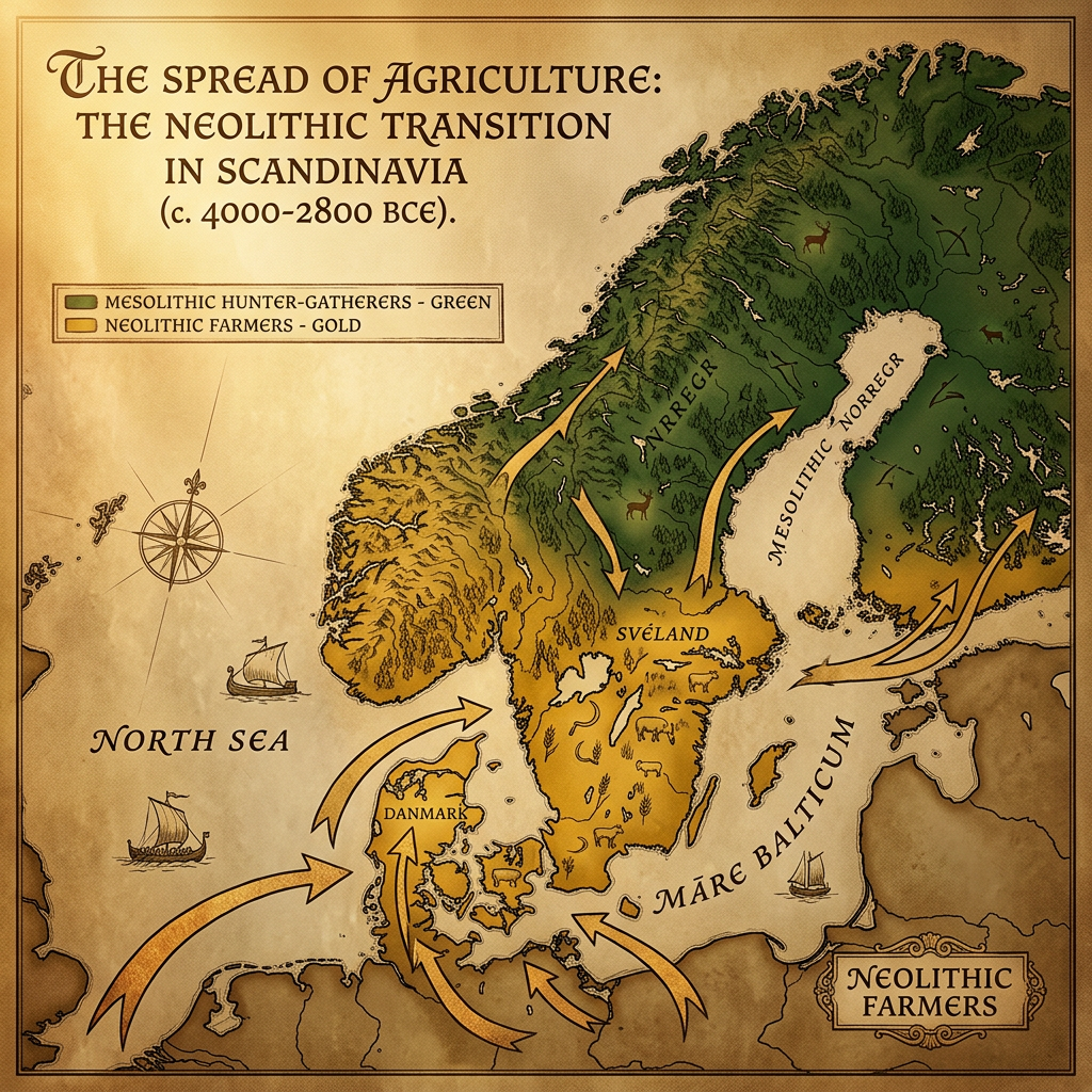 Genomic Mapping of 6,000-Year-Old Remains in Scandinavia Identifies a Rapid Genetic Shift During the Neolithic Transition
