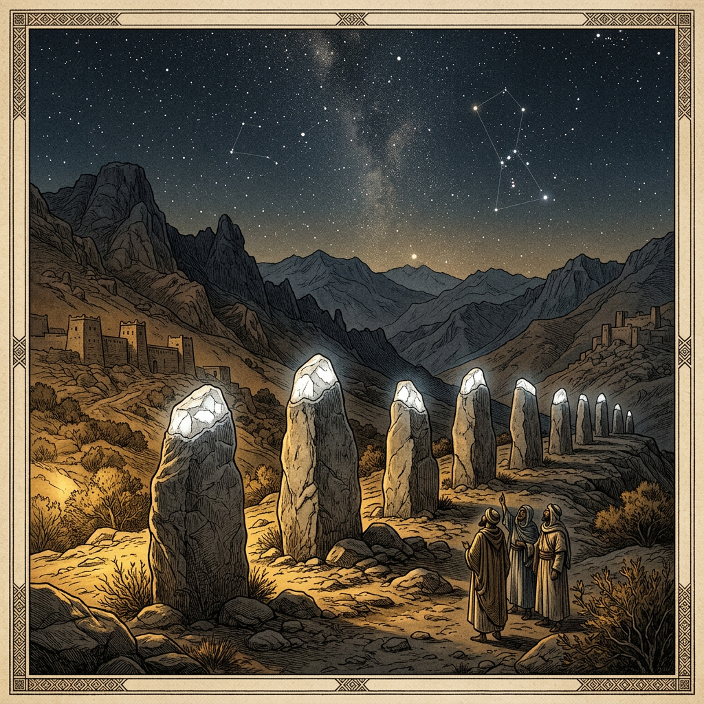 "Quartz-Capped" Standing Stones in Atlas Mountains Reveal Logistics of Ancient Berber "Star-Greeting" Festivals