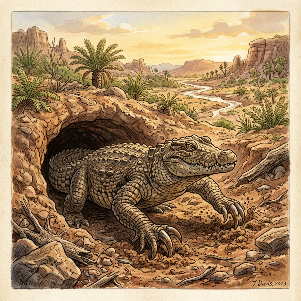 Fossilized Remains of a 65-Million-Year-Old 'Burrowing Crocodile' Species Identified in Texas Badlands