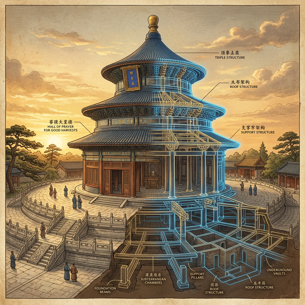 Quantum-Bio-Resonance Imaging Identifies Hidden Structural Cavities Beneath the 2,000-Year-Old 'Temple of Heaven' in Beijing