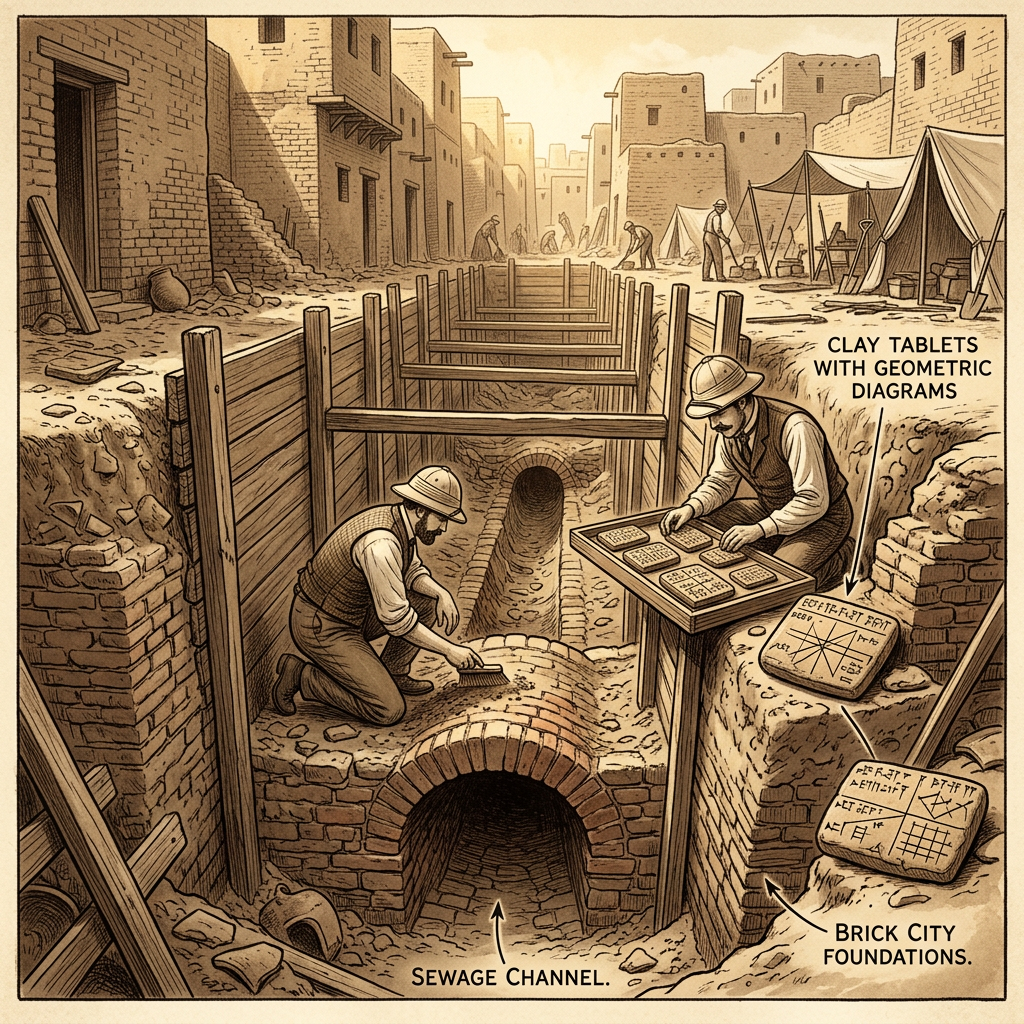 4,500-Year-Old 'Harappan Urban Drainage Maintenance Archive' and Terracotta Repair Manuals Uncovered at Mohenjo-Daro