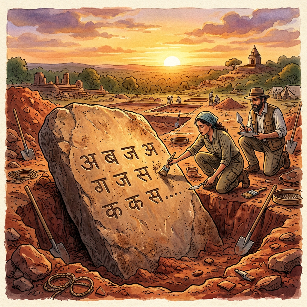 Discovery of 5th-Century BCE 'Niti-Vahini' Inscriptions in the Krishna Valley Detailing the 'Philosophy of Social Momentum'