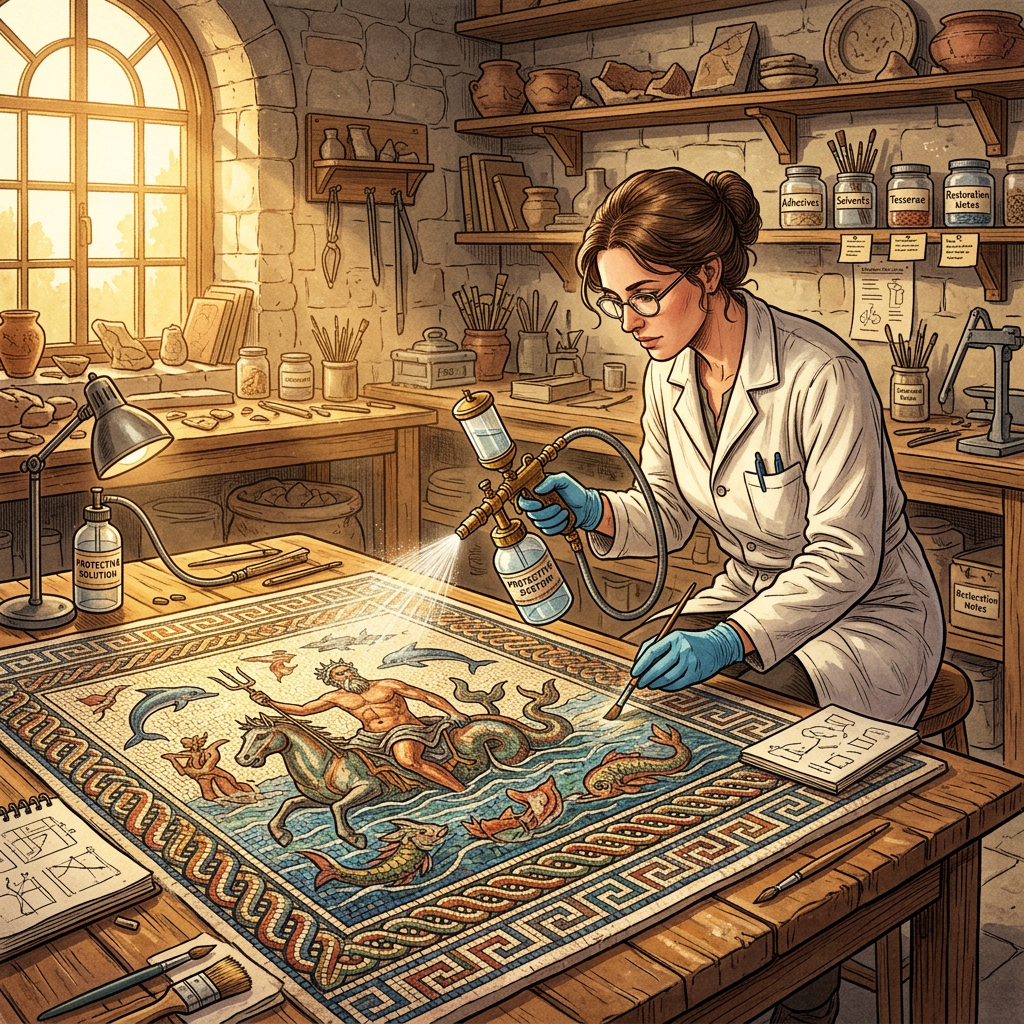 Innovative 'Carbon-Nano' Sealants Developed to Protect Ancient Roman Mosaics from Rising Salinity in Tunisia