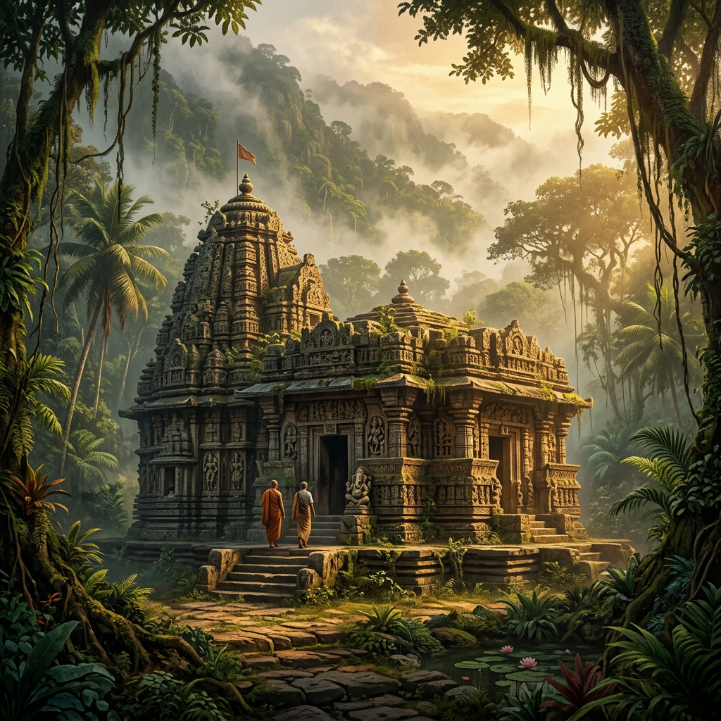 Discovery of a 10th-Century 'Shilahara' Dynasty Temple featuring Unique 'Volcanic-Tuff' Carvings in Maharashtra’s Remote Western Ghats